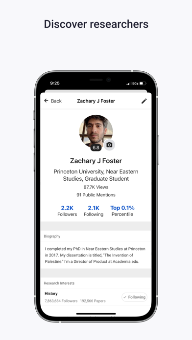 Academia.edu app screenshot 5