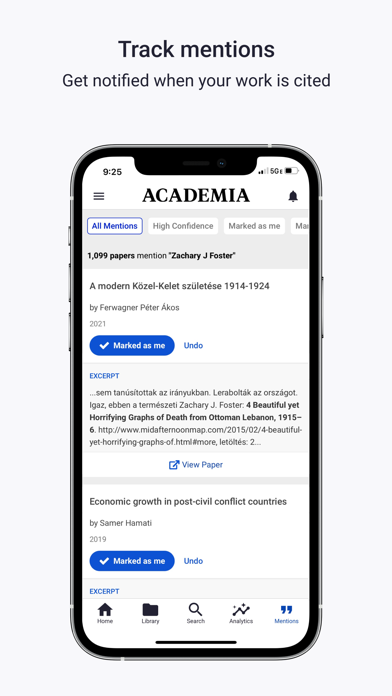 Academia.edu app screenshot 6