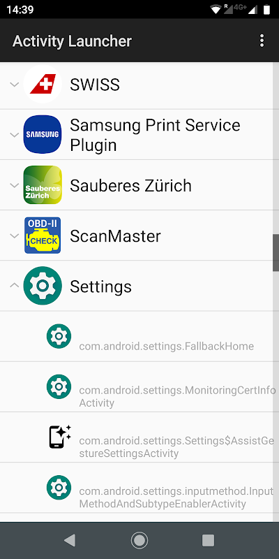 Activity Launcher app screenshot 1