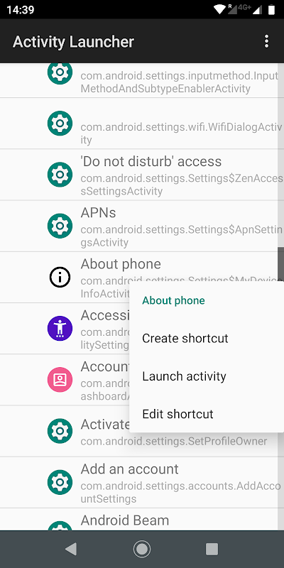 Activity Launcher app screenshot 4