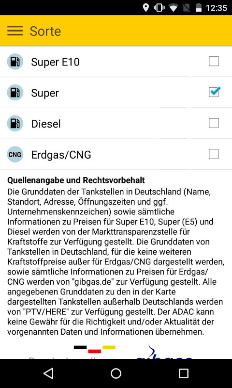 ADAC Drive: Tanken Laden Route app screenshot 3