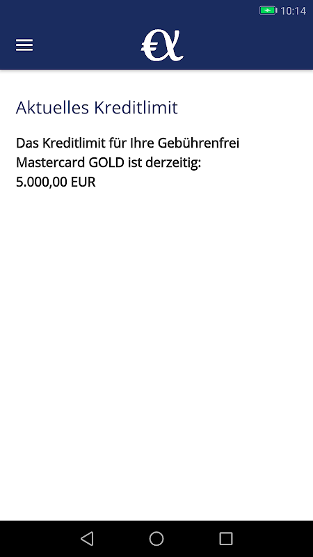 Advanzia app screenshot 3