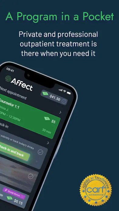 Affect: Addiction Recovery app screenshot 1