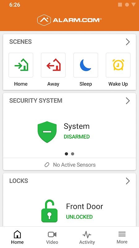 Alarm.com app screenshot 1