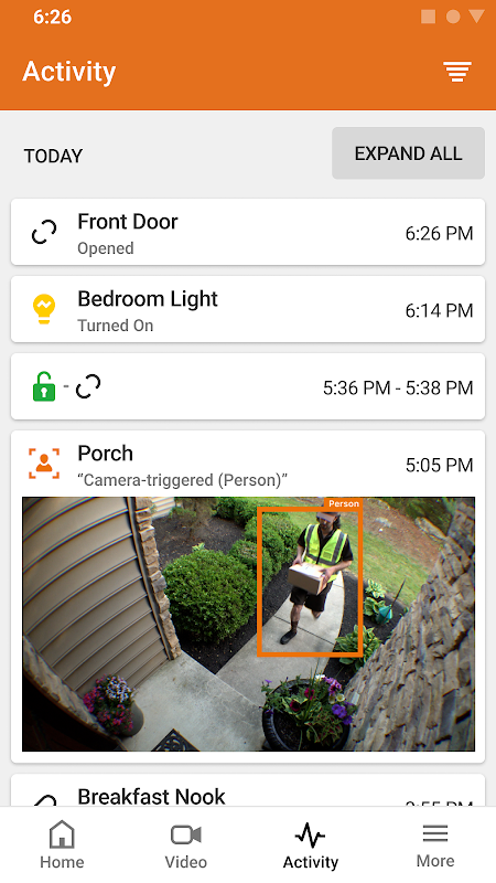Alarm.com app screenshot 4