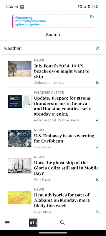 AL.com app screenshot 4