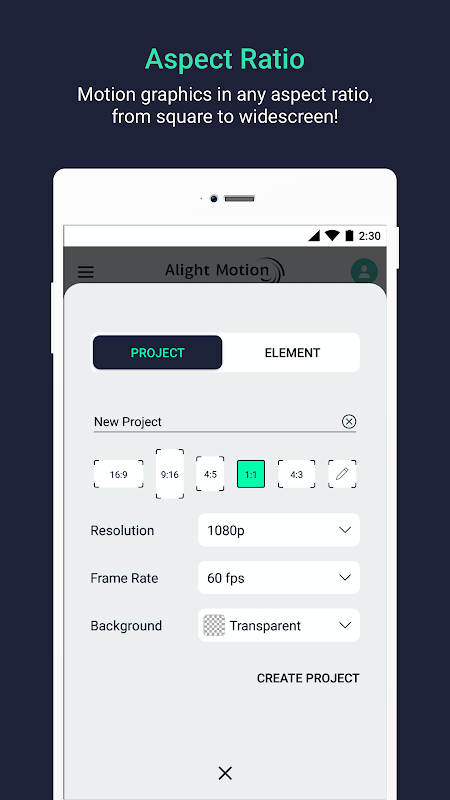 Alight Motion app screenshot 1