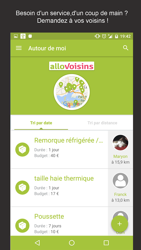 AlloVoisins app screenshot 1
