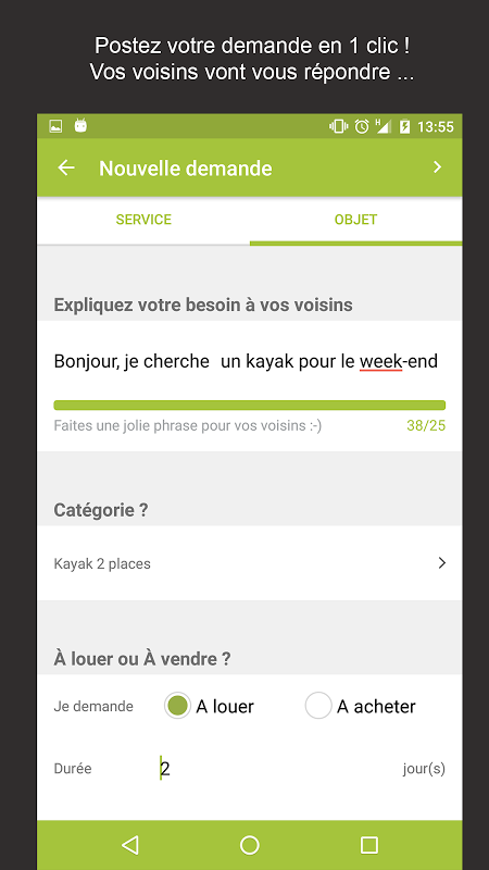 AlloVoisins app screenshot 2