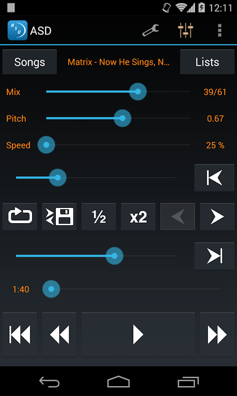 Amazing Slow Downer app screenshot 1