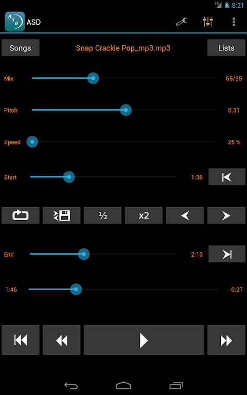 Amazing Slow Downer app screenshot 4