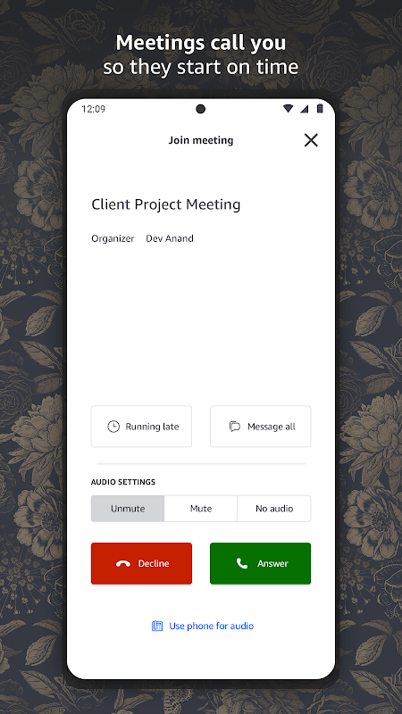 Amazon Chime app screenshot 1