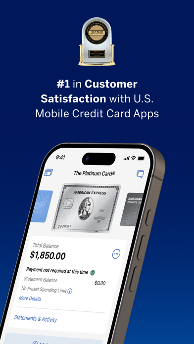 Amex app screenshot 1