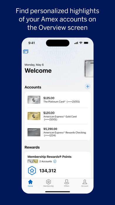 Amex app screenshot 2