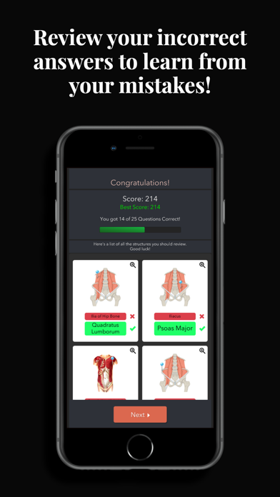 Anatomy Quiz Pro app screenshot 5