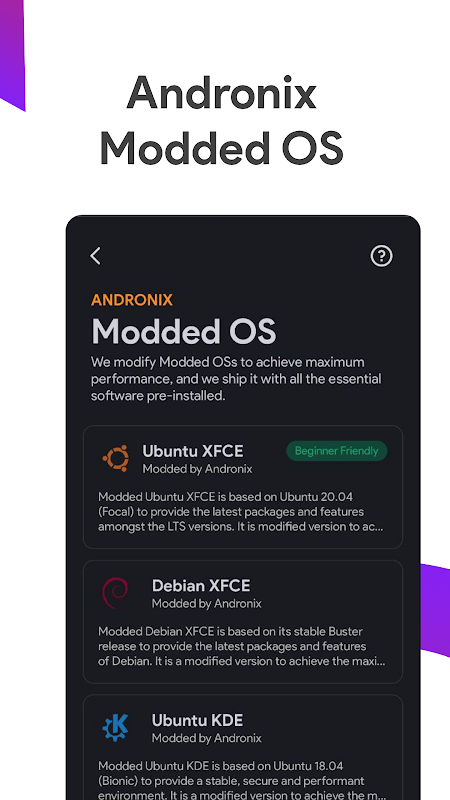 Andronix – Linux on Android app screenshot 2