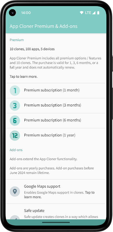 App Cloner Premium & Add-ons app screenshot 1