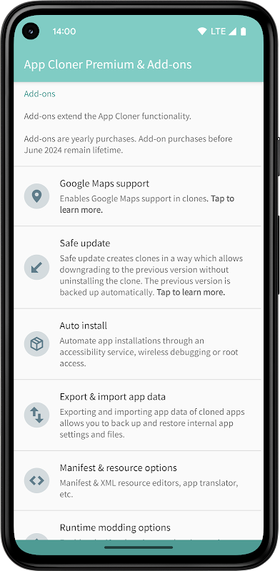 App Cloner Premium & Add-ons app screenshot 2