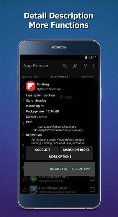 App Freezer app screenshot 2