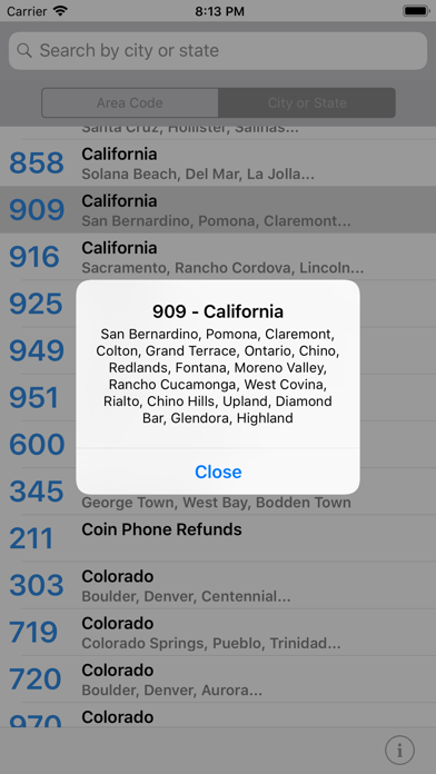 Area Code app screenshot 4