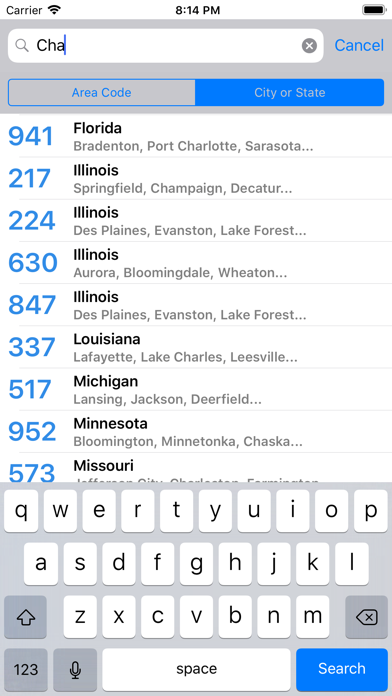 Area Code app screenshot 5