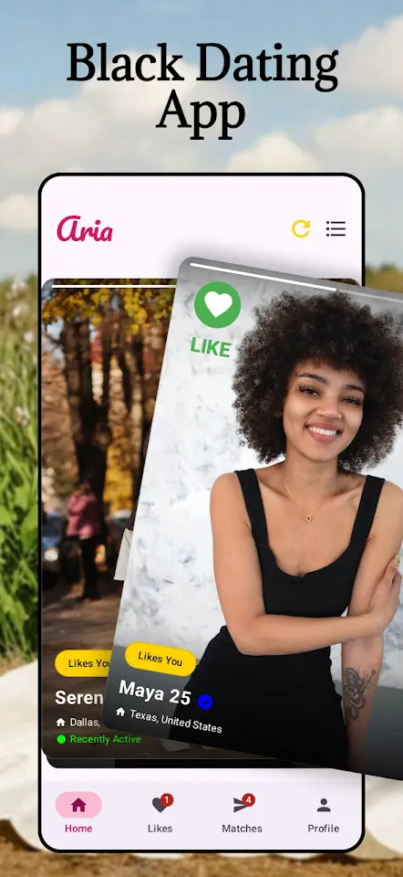 Aria: Black Singles Dating App app screenshot 2