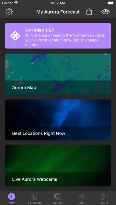 Aurora Track : Forecast Alerts app screenshot 1