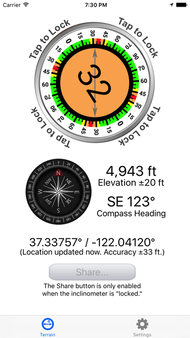 Avalanche Inclinometer app screenshot 3