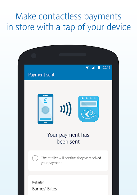 Barclays app screenshot 1