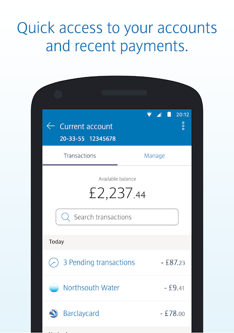 Barclays app screenshot 3