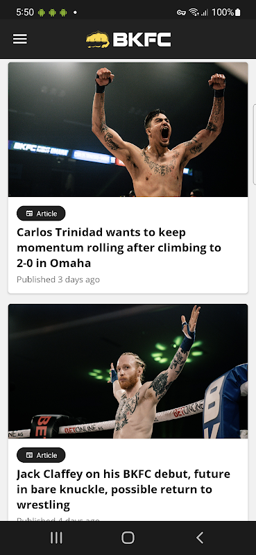 Bare Knuckle BKFC app screenshot 8