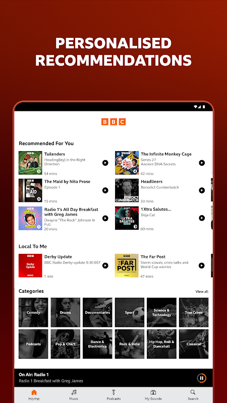 BBC Sounds: Radio & Podcasts app screenshot 2