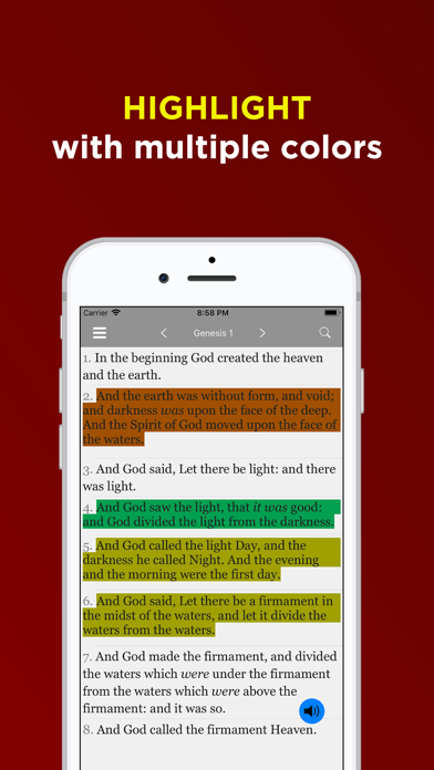 Bible Offline-KJV Holy Bible app screenshot 1
