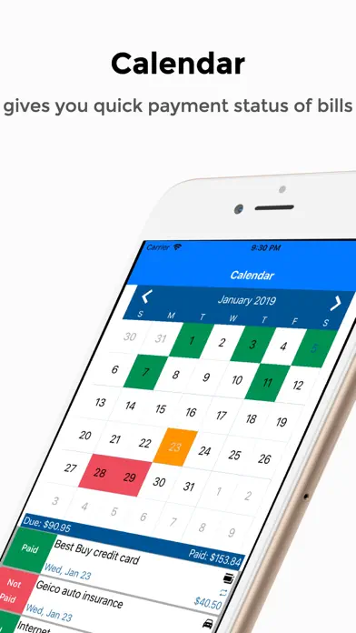 Bills Organizer with Sync app screenshot 2