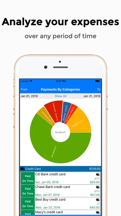 Bills Organizer with Sync app screenshot 3