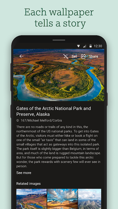 Bing Wallpapers app screenshot 5