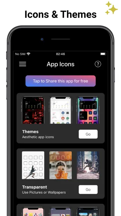 Black Pie – Icon Pack app screenshot 1