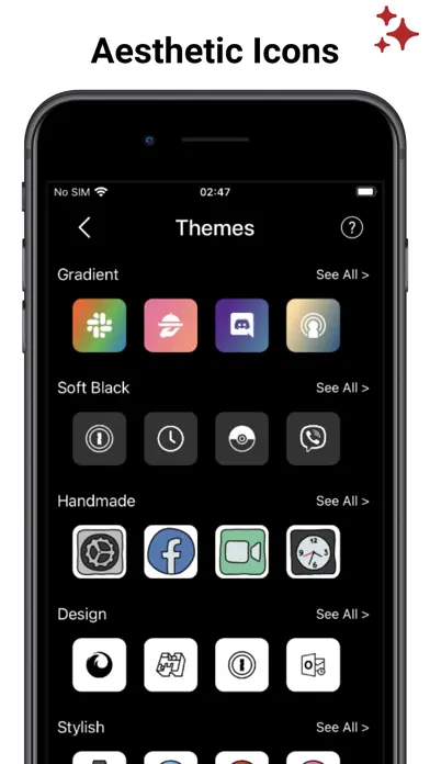 Black Pie – Icon Pack app screenshot 2