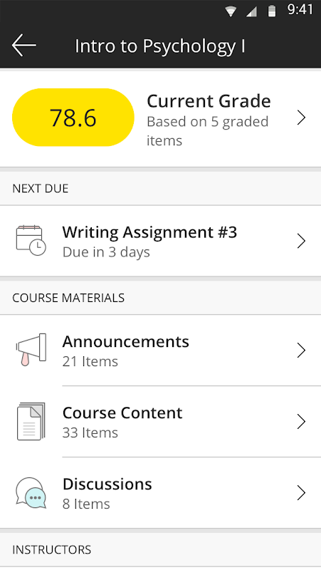 Blackboard Learn app screenshot 2
