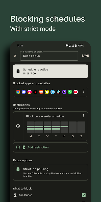 Block Apps & Sites | Wellbeing app screenshot 4