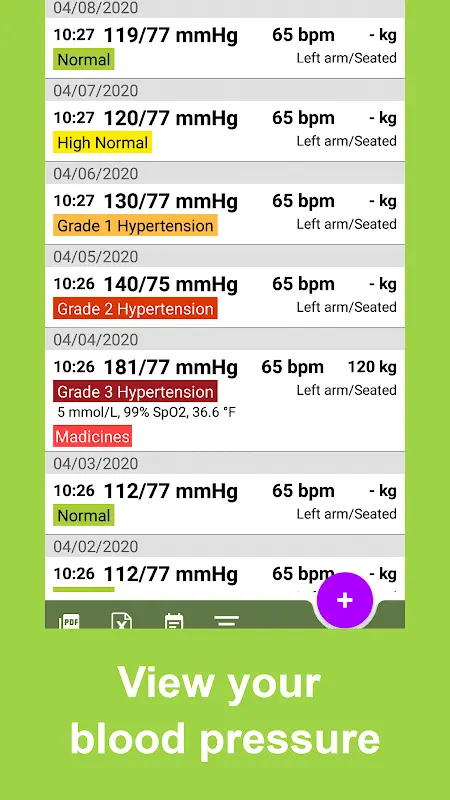 Blood Pressure Tracker app screenshot 6