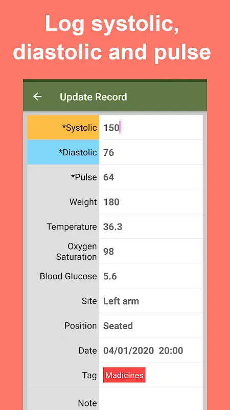 Blood Pressure Tracker app screenshot 7