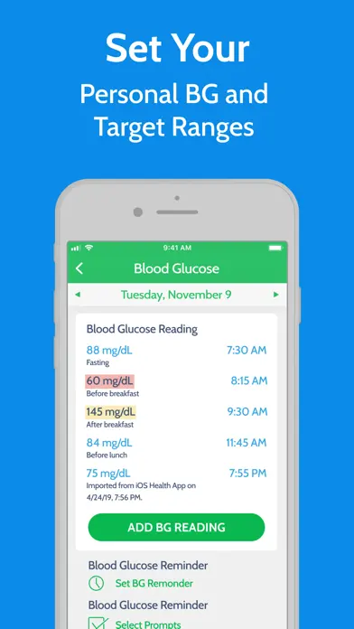 Blood Sugar Diary for Diabetes app screenshot 6