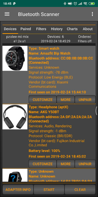 Bluetooth Finder, Scanner Pair app screenshot 1