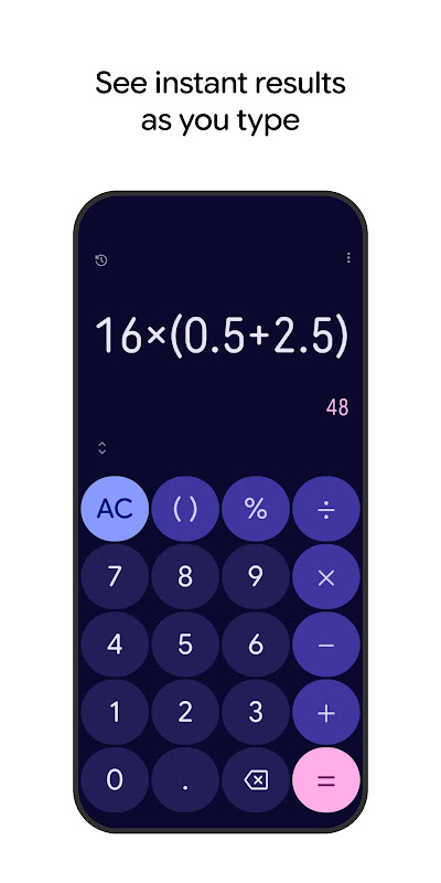 Calculator app screenshot 1