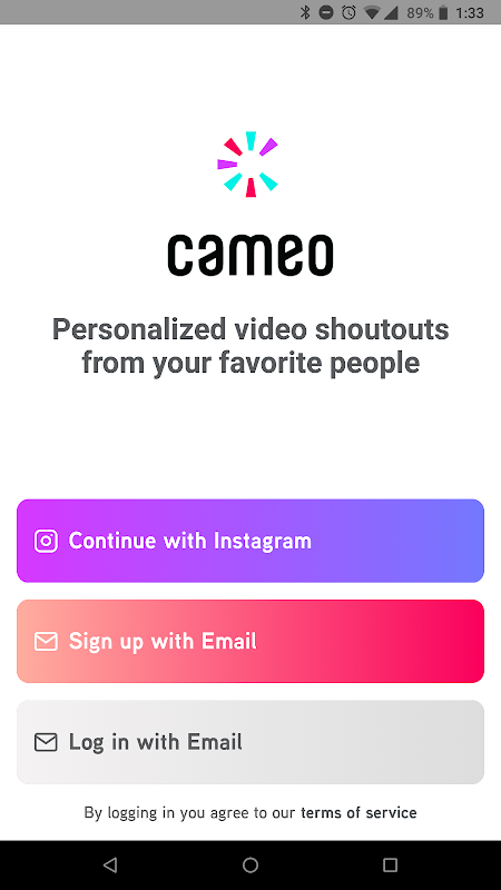 Cameo – Personal celeb videos app screenshot 1