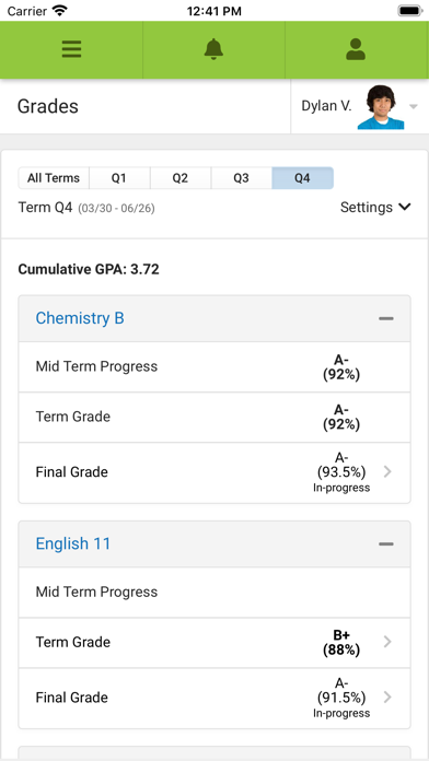 Campus Parent app screenshot 2