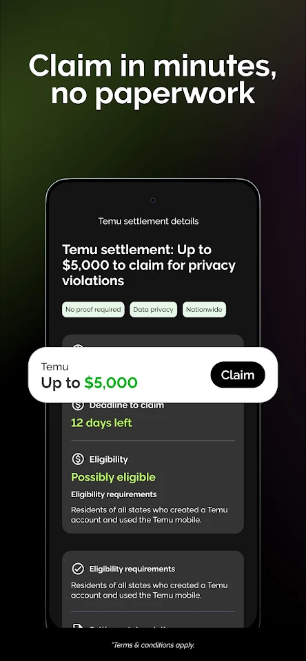 Catch: Class Action Finder app screenshot 4