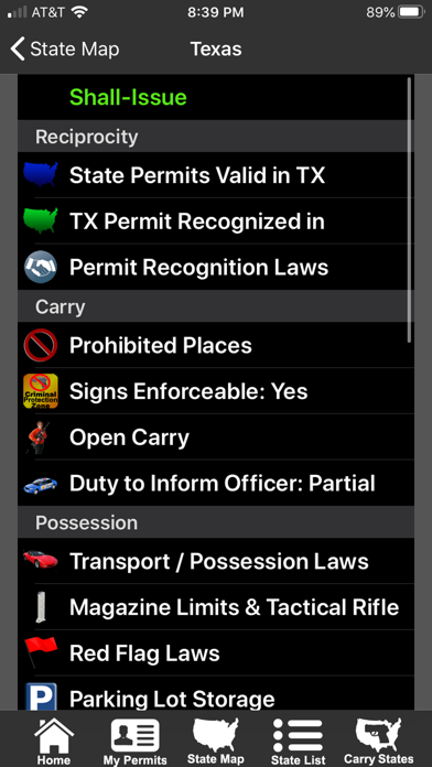 CCW – Concealed Carry 50 State app screenshot 2