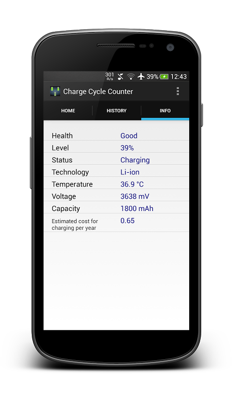 Charge Cycle Battery Stats app screenshot 3